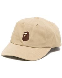A Bathing Ape - Logo-embroidered Cotton Cap - Lyst