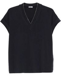 Brunello Cucinelli - V-Neck T-Shirt - Lyst
