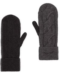 Ganni - Handschuhe Mit Zopfmuster - Lyst
