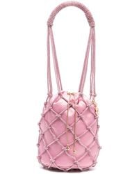 Rosantica - Capri Crystal-embellished Bucket Bag - Lyst