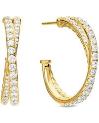 David Yurman - Orecchini A Cerchio Crossover - Lyst