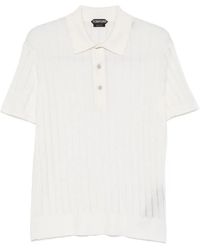 Tom Ford - Polo En Maille Nervurée À Manches Courtes - Lyst