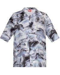 DIESEL - Short-Sleeved Shirt With Dolphin Print - Lyst