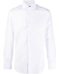 Barba Napoli - Slub-texture Buttoned Shirt - Lyst
