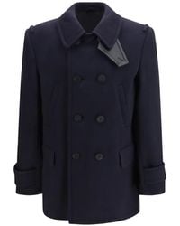 Burberry - Wool Cashmere Pea Coat - Lyst