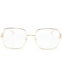 Gucci - Logo-Lettering Square-Frame Glasses - Lyst