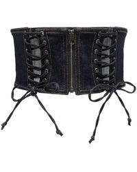 Jean Paul Gaultier - Haut-corset en jean - Lyst