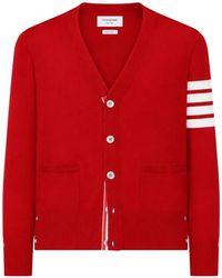 Thom Browne - Cardigan À Détail 4 Bandes Signature - Lyst