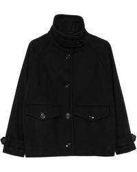 Sessun - High-Neck Button-Up Oversized Jacket - Lyst