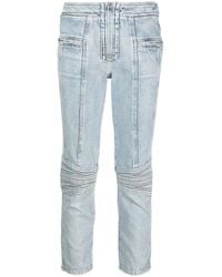 Isabel Marant - Zip-Embellished Cropped Jeans - Lyst