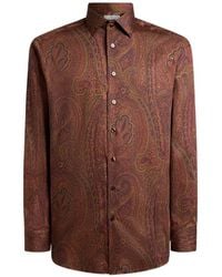Etro - Camisa Con Motivo Árnica - Lyst
