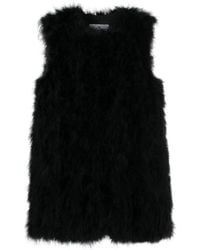 Yves Salomon - Sleeveless Feather Silk Coat - Lyst