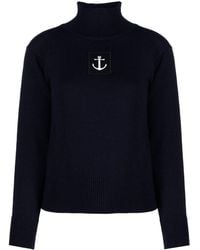 Jil Sander - Logo-Patch High-Neck Jumper - Lyst