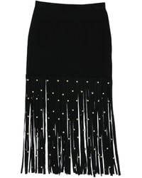 Jonathan Simkhai - Fringed Embellished Midi Skirt - Lyst