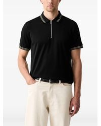 KARL LAGERFELD - Zip-Fastening Tipped Polo Shirt - Lyst