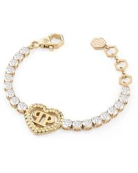 Philipp Plein - Rocked Hearts Tennis Bracelet - Lyst