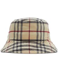 Burberry - Check Bucket Hat - Lyst