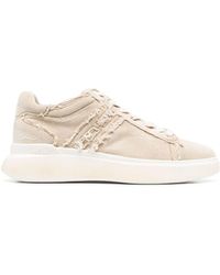 Hogan - H580 Canvas-Sneakers im Distressed-Look - Lyst