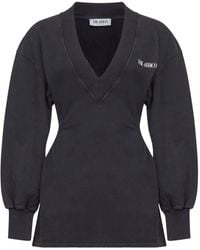 The Attico - Mini-Jurk Met V-Hals - Lyst
