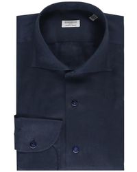 Borriello - Chemise Boutonnée À Col Italien - Lyst