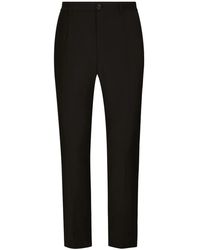 Dolce & Gabbana - Logo-Embroidered Tailored Trousers - Lyst