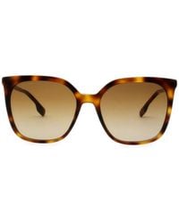Burberry - Tortoiseshell-Effect Square-Frame Sunglasses - Lyst