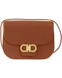 Ferragamo - Mini Double Gancini Schultertasche - Lyst