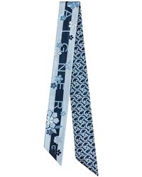 Aigner - Sciarpa A Fiori Con Monogramma - Lyst