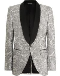 Dolce & Gabbana - Floral Single-Breasted Blazer - Lyst