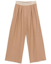 Liviana Conti - Logo-Waistband Trousers - Lyst