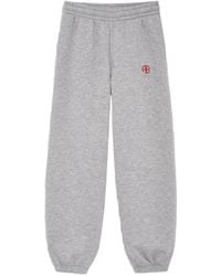 Anine Bing - Karter Logo-Embroidered Elasticated Track Pants - Lyst