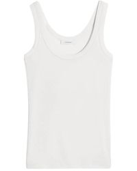 Lemaire - Ribbed-Knit Scoop-Neck Tank Top - Lyst