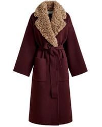 Essentiel Antwerp - Manteau À Col En Fourrure Artificielle Irno - Lyst