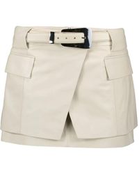 IRO - Belted Leather Mini Skirt - Lyst