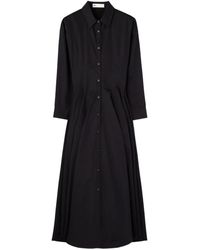 Tory Burch - Vestido camisero de popelina con botones - Lyst