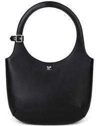 Courreges - Holy Schultertasche Aus Leder - Lyst