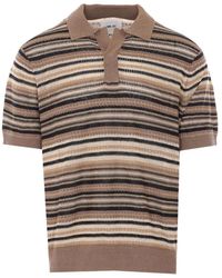 NN07 - Noam Striped Polo Shirt - Lyst
