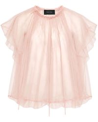 Simone Rocha - Gathered Cord-Tulle Top - Lyst