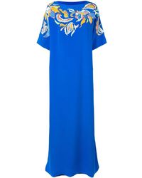 Emilio Pucci Kaftan long à sequins - Bleu