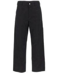 MM6 by Maison Margiela - Logo-Embroidered Straight-Leg Trousers - Lyst