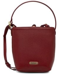Barbour - Mini Cedar Grained Leather Bucket Bag - Lyst