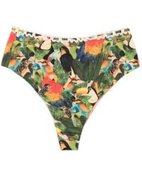 FARM Rio - Bird Leaves High-Waist Bikini Bottoms - Lyst