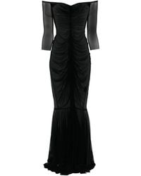 Norma Kamali - Off-Shoulder Avondjurk - Lyst
