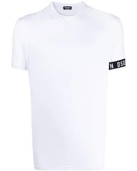 DSquared² - Logo-Trim T-Shirt - Lyst