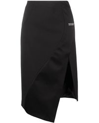 Off-White c/o Virgil Abloh - Satin And Wool Skirt - Lyst