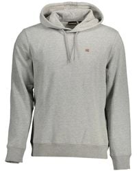 Napapijri - Logo-Embroidered Drawstring Hoodie - Lyst