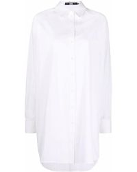 Karl Lagerfeld - Blouse Met Knoopsluiting En Lange Mouwen - Lyst