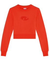 DIESEL - F-Slimmy-Od Cropped Sweatshirt - Lyst