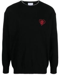 FAMILY FIRST - Embroidered-Logo Crew-Neck Jumper - Lyst