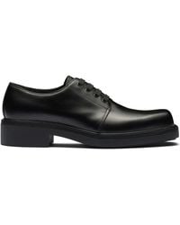 Prada - Leather Derby Shoes - Lyst
